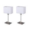 White / Satin Nickel