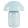 Carlo IP44 USB Rechargeable Dimmable LED Mushroom Touch Table Lamp, CCT, Pale Blue