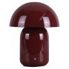 Carlo IP44 USB Rechargeable Dimmable LED Mushroom Touch Table Lamp, CCT, Brick Red