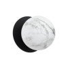 Odessa IP44 Dimmable LED Wall Light, Marble Glass Shade, 4000K, Large, Marble / Black