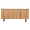 Lucentia Ceramic Topped Wooden 4 Door Oval Buffet Table, 180cm