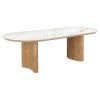 Lucentia Ceramic Topped Wooden Oval Dining Table, 240cm