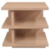 Hudson Mindi Wood Square Side Table, Natural