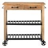 Hadwin Mango Wood & Iron Kitchen Island