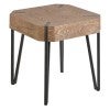 Achilles Wood & Metal Square Side Table