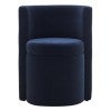 Bennett Fabric Barrel Accent / Dining Chair, Navy