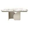 Rosvina Ceramic Glass Top Modern Extension Dining Table, 200-300cm
