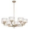Moreno II Iron & Glass Chandelier, 8 Light, Antique Silver