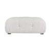 Hugo Fabric Square Ottoman, White
