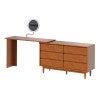 Alvorn Boxwood 6 Drawer Configurable Dressing Table with Mirror