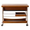 Misaku Boxwood & Stainless Steel Extension Top Coffee Table / Drink Trolley, 45-90cm
