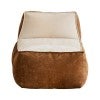 Moppu Chenille Fabric Bean Bag Lounge Chair, Cream / Mocha