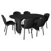 Black Table, with Charcoal Chair