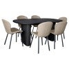 Black Table, with Ivory Chair