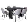 Black Table, with Grey Chair
