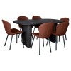 Black Table, with Russet Chair