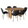 Natural Table, with Charcoal Chair