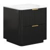 Naumi Sintered Stone Top Modern Bedside Table