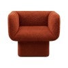 Arclune Fleece Fabric Square Tub Chair, Terracotta