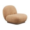 Althier Fleece Fabric Lounge Chair, Camel