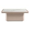 Ontravia Marble Topped Oak Timber Coffee Table, 100cm