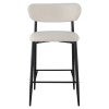 Linate Boucle Fabric Counter Stool, Off White