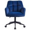Kudos Velvet Fabric Office Chair, Blue