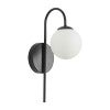 Noxe IP44 Glass & Metal Wall Light, Black