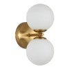 Oberon IP44 Glass & Metal Up Wall Light, Brass