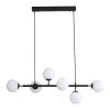 Eva Glass & Metal Bar Pendant Light, Black