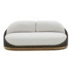 Westcott Wicker & Boucle Fabric Outdoor Sofa, 2 Seater, Basalt