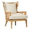Jackman Oak Timber Armchair with Fabric Cushions