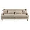 Beige with White Piping