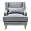 Grey with White Piping