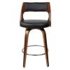 Black / Walnut with Silver Footrest