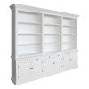 Ampuis 3-Bay Birch Timber Library Bookcase, White