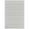 Copacabana Chevron Hand Loomed Wool Rug, 230x160cm, Light Grey