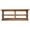 Serene Rustic Pine Timber Library Table, 213cm