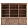 Aura Rustic Pine Timber 3-Bay Library Bookcase