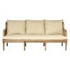 Ryone Fabric & Elm Timber Sofa, 3 Seater