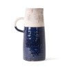 Monte Terracotta Jug Vase, Navy / Antique White