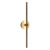 Rimini Metal & Travertine LED Wall Light, Vintage Brass