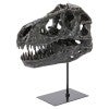 Eloria Dino Skull Metal Sculpture on Stand