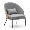 Norien Wood & Fabric Lounge Chair