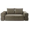 Vetrois Corduroy Fabric Fold Out Sofa Bed, 2 Seater / Queen, Khaki Green