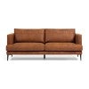 Bellavista Leather Effect Fabric Sofa, 2 Seater, Rust
