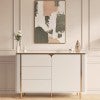 Lerra Sintered Stone Top 1 Door 3 Drawer Sideboard, 120cm