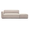 Eonova Fabric Modular Sofa, 2 Seater with Side Pouffe, Beige