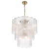 Samona Glass & Iron 3 Tier Pendant Light