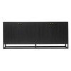 Erina Mindi Wood 4 Door Sideboard, 200cm, Black